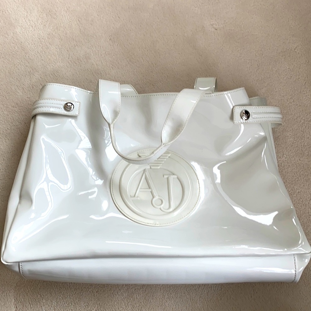 Armani jeans patent leather purse